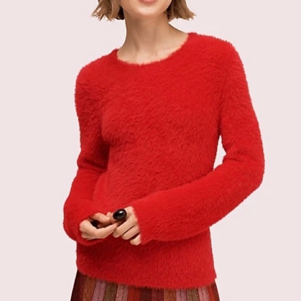 kate spade cortland mainline crewneck sweater Red NWT